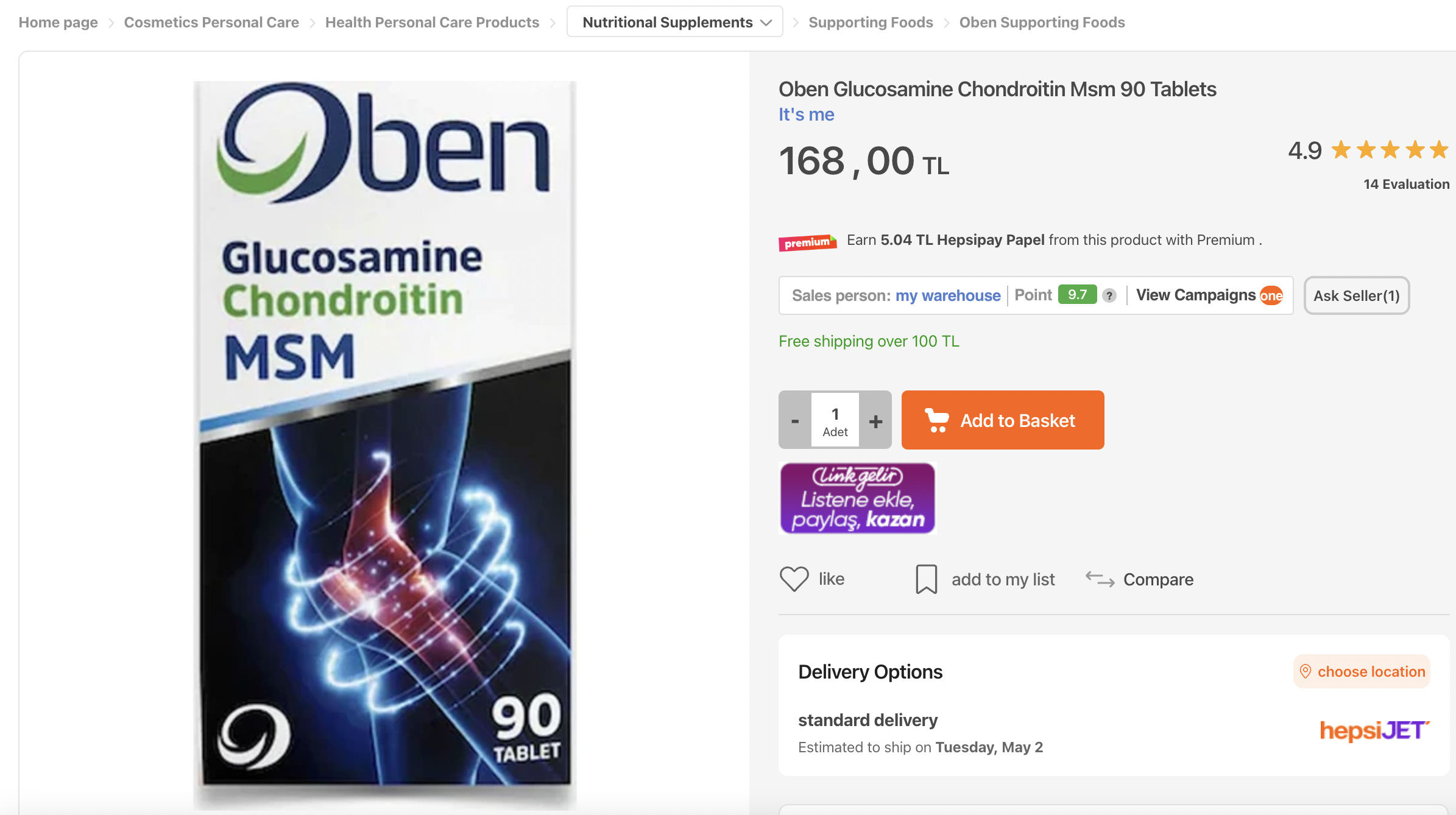 Nje kuti OBEN me 90 tableta ne Turqi tani shitet 7.85 euro, kurse ne Shqiperi nje kuti me 60 tableta OBEN shitet 3 300 leke te reja 